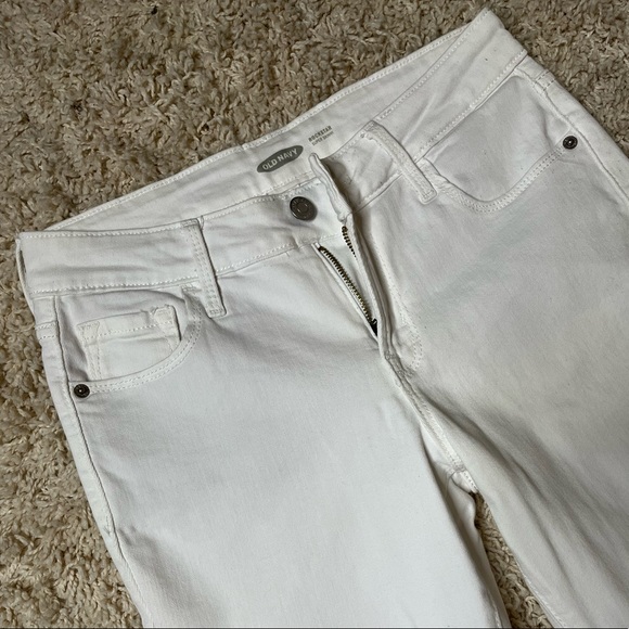 Old Navy Rockstar Super Skinny White Jeans - Size 0 - Picture 3 of 3